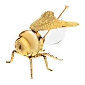 Gold Winged Bee-Shaped Honey Jar